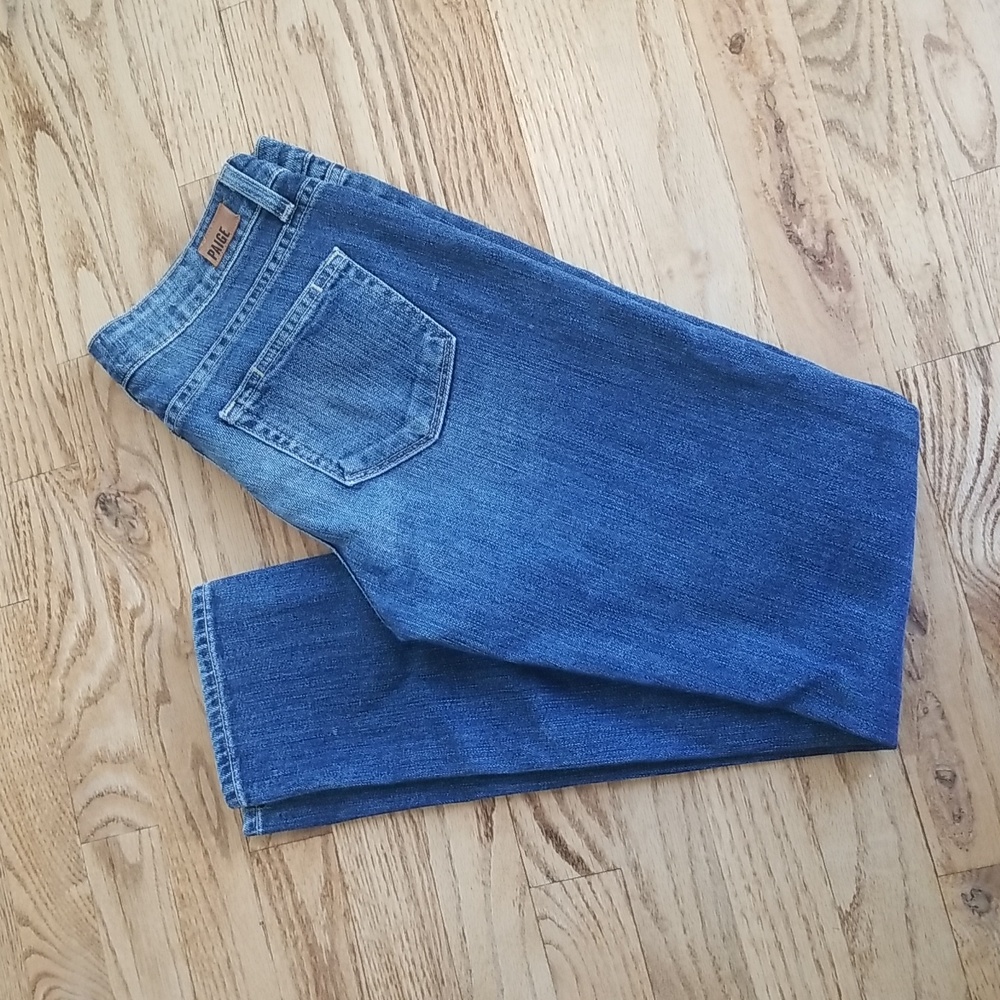 (W26) PAIGE Skyrise Ankle Regular Slim Straight Jeans Denim Streetwear Modern LA